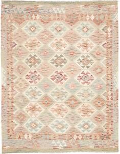 Tappeto Kilim Geometrico Terracotta Beige 155x198 Cm
