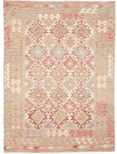 Tappeto Kilim Geometrico Rosso Mattone Beige 153x205 Cm