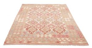 Tappeto Kilim Geometrico Rosso Mattone Beige 153x205 Cm