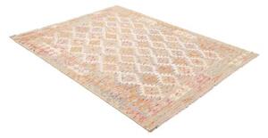 Tappeto Kilim Geometrico Beige Ocra 153x196 Cm