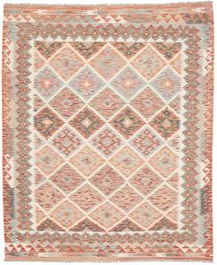 Tappeto Kilim Geometrico Ruggine Beige 157x190 Cm
