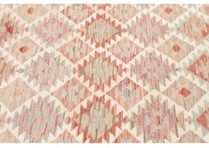 Tappeto Kilim Geometrico Beige Rosso Mattone 153x205 Cm