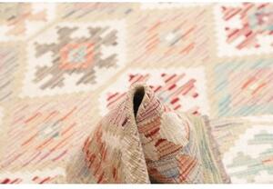 Tappeto Kilim Geometrico Terracotta Beige 155x198 Cm