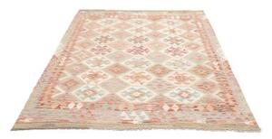 Tappeto Kilim Geometrico Terracotta Beige 155x198 Cm