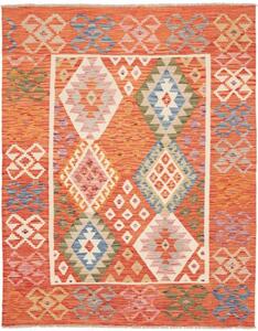 Tappeto Kilim Geometrico Arancione Multicolore 156x197 Cm