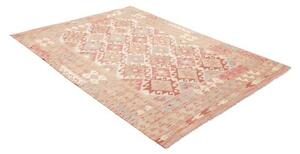 Tappeto Kilim Geometrico Rosso Mattone Beige 153x205 Cm