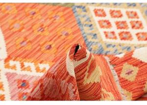 Tappeto Kilim Geometrico Arancione Multicolore 156x197 Cm