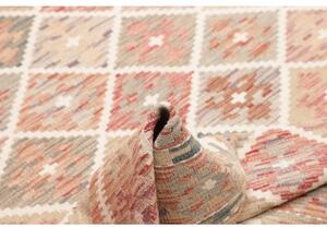Tappeto Kilim Geometrico Terracotta Beige 154x202 Cm