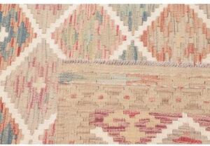 Tappeto Kilim Geometrico Beige Rosso Mattone 153x196 Cm