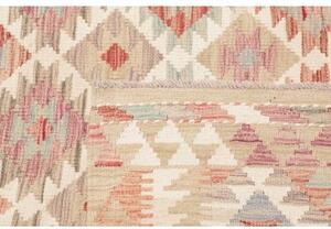Tappeto Kilim Geometrico Beige Rosso Mattone 153x205 Cm