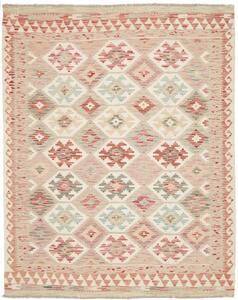 Tappeto Kilim Geometrico Beige Terracotta 154x194 Cm