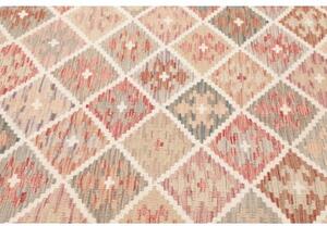 Tappeto Kilim Geometrico Terracotta Beige 154x202 Cm
