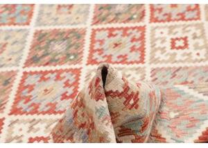 Tappeto Kilim Geometrico Rosso Mattone Beige 152x198 Cm