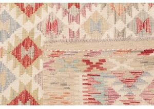 Tappeto Kilim Geometrico Beige Rosso 163x194 Cm