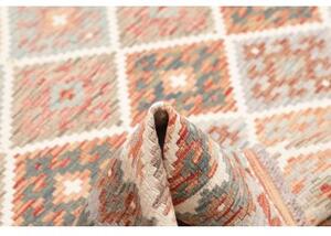 Tappeto Kilim Geometrico Ruggine Beige 157x190 Cm