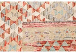 Tappeto Kilim Geometrico Beige Rosso Mattone 152x187 Cm