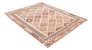 Tappeto Kilim Geometrico Ruggine Beige 157x190 Cm
