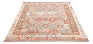 Tappeto Kilim Geometrico Ruggine Azzurro Chiaro 145x193 Cm