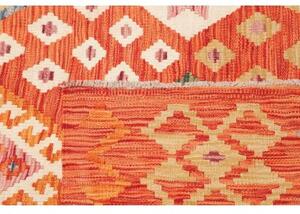 Tappeto Kilim Geometrico Arancione Multicolore 156x197 Cm