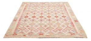 Tappeto Kilim Geometrico Beige Rosso 163x194 Cm