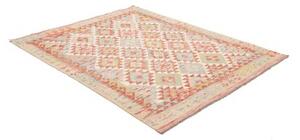 Tappeto Kilim Geometrico Beige Rosso Mattone 152x187 Cm