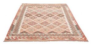 Tappeto Kilim Geometrico Ruggine Beige 157x190 Cm