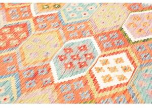 Tappeto Kilim Stilizzato Arancione Multicolore 180x237 Cm