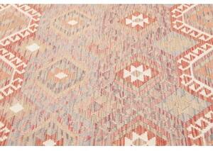 Tappeto Kilim Geometrico Beige Terracotta 155x201 Cm