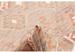 Tappeto Kilim Geometrico Beige Terracotta 155x201 Cm