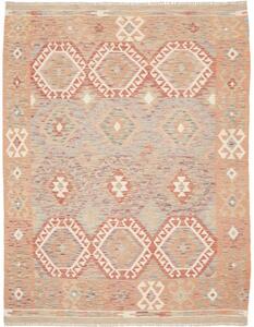 Tappeto Kilim Geometrico Beige Terracotta 155x201 Cm