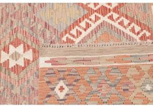 Tappeto Kilim Geometrico Beige Terracotta 155x201 Cm