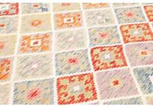 Tappeto Kilim Geometrico Becco Di Mattone Beige 183x257 Cm