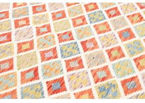 Tappeto Kilim Geometrico Rosso Beige 180x247 Cm