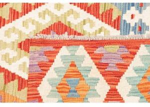 Tappeto Kilim Geometrico Rosso Avorio 171x242 Cm