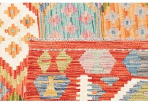 Tappeto Kilim Stilizzato Arancione Multicolore 180x237 Cm