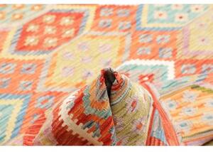 Tappeto Kilim Stilizzato Arancione Multicolore 180x237 Cm