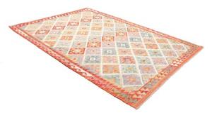 Tappeto Kilim Geometrico Becco Di Mattone Beige 183x257 Cm