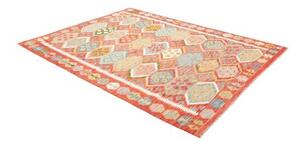 Tappeto Kilim Stilizzato Arancione Multicolore 180x237 Cm