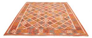 Tappeto Kilim Geometrico Arancione Beige 201x242 Cm