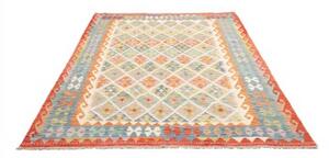 Tappeto Kilim Stilizzato Avorio Multicolore 175x235 Cm
