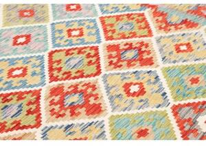 Tappeto Kilim Geometrico Rosso Multicolore 174x231 Cm