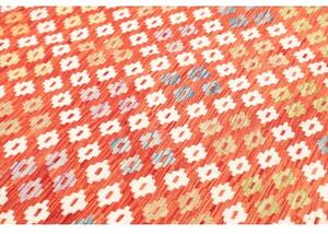 Tappeto Kilim Geometrico Rosso Arancione 182x239 Cm