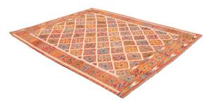 Tappeto Kilim Stilizzato Arancione Multicolore 201x247 Cm