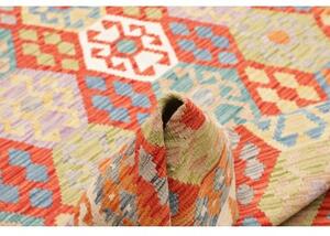 Tappeto Kilim Geometrico Arancione Rosso 174x234 Cm
