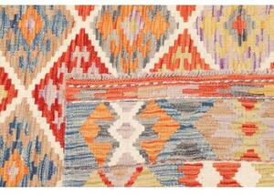 Tappeto Kilim Geometrico Rosso Beige 178x247 Cm