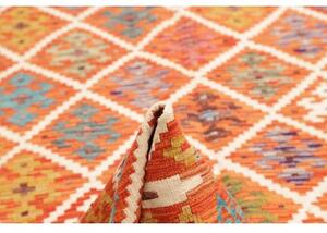 Tappeto Kilim Geometrico Arancione Beige 201x242 Cm