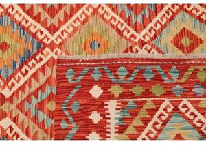 Tappeto Kilim Geometrico Rosso Mattone Avorio 169x246 Cm