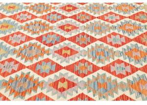 Tappeto Kilim Geometrico Rosso Multicolore 184x246 Cm