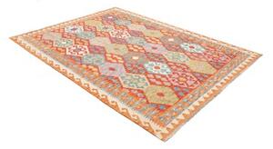 Tappeto Kilim Geometrico Arancione Rosso 174x234 Cm