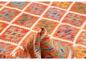 Tappeto Kilim Stilizzato Arancione Multicolore 201x247 Cm